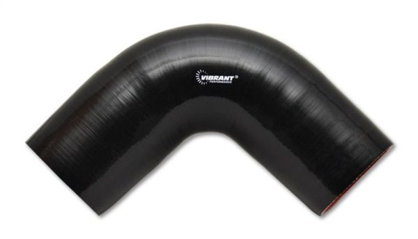 Vibrant 4 Ply Reinforced Silicone Elbow Connector - 2in I.D. - 90 deg. Elbow (BLACK) For Cheap - Image 2