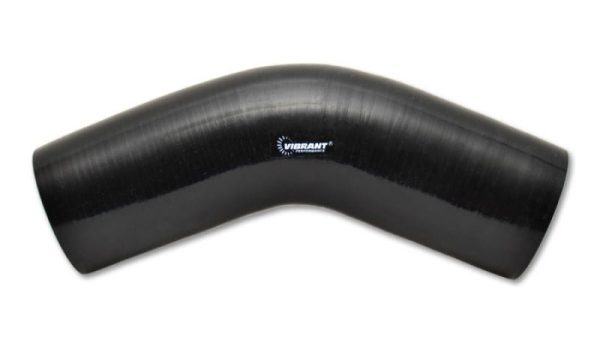Vibrant 4 Ply Reinforced Silicone Elbow Connector - 1.75in I.D. - 45 deg. Elbow (BLACK) Cheap - Image 2
