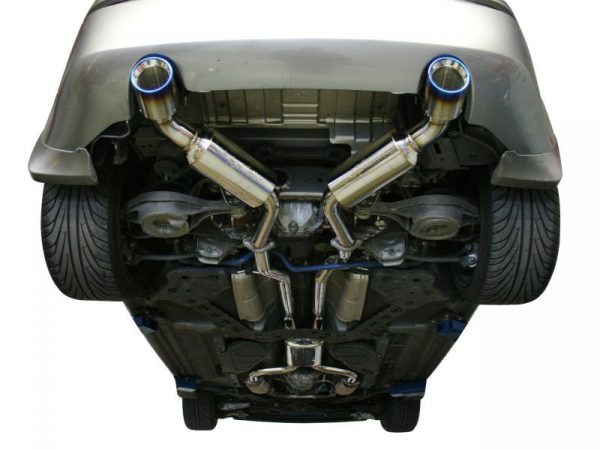 Injen Dual 60mm SS Cat-Back Exhaust w  Built In Resonated X-Pipe (350Z) For Sale - Image 3